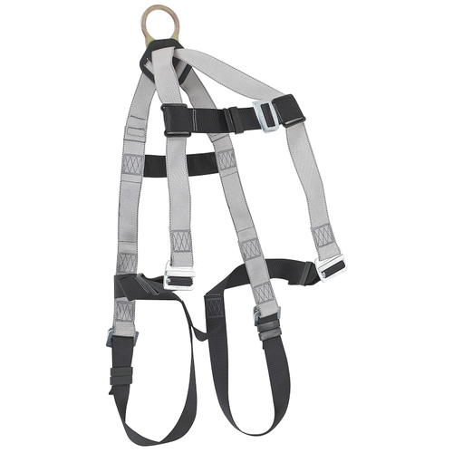 Safety Works FP2501D Hybrid Econo Harness, 400 lb, Polyester Webbing, Black/Gray