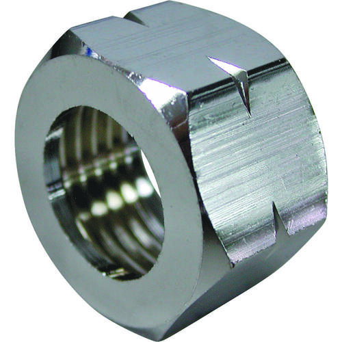 Faucet Coupling Nut, Brass, Silver, Chrome Plated