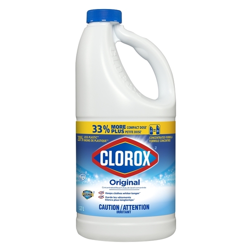 CLOROX 01726 Original Concentrated Bleach, 1.27 L, Liquid, Bleach Clear/Light Yellow