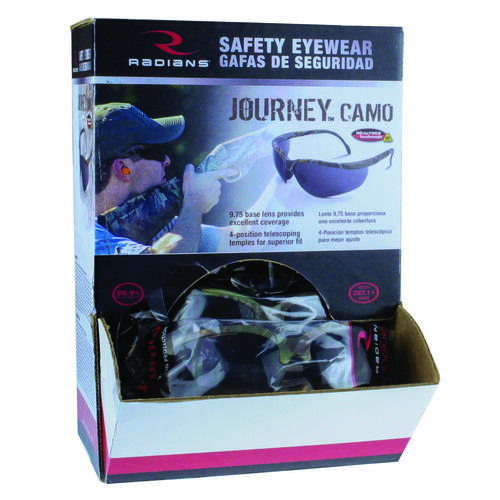 Safety Glasses, Hard-Coated Lens, Realtree Camo Frame