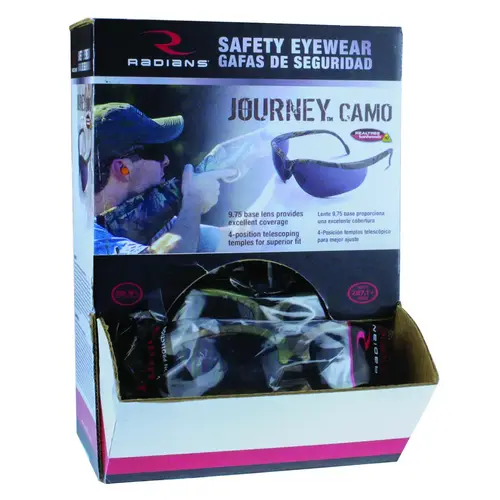 DEWALT JR4H20ID-GF12 Safety Glasses, Hard-Coated Lens, Realtree Camo Frame