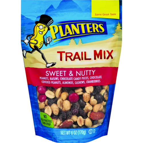 Planters 451995-XCP12 Trail Mix, Nutty, Sweet Flavor, 6 oz Bag - pack of 12