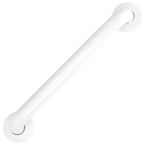 Grab Bar, 16 in L Bar, White, Wall Mounted Mounting