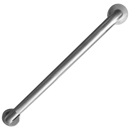 Grab Bar, 24 in L Bar, Stainless Steel, Wall Mounted Mounting