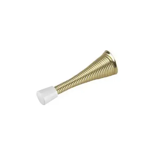 Door Stop, 1 in Dia Base, Metal, Brass