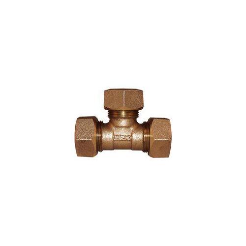 T-4451NL Series Pipe Tee, 1 in, Ring Compression, Bronze