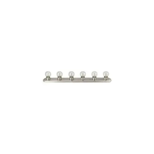 CANARM IVLBS16BPT Vanity Light, 60 W, 6-Lamp, G Lamp, Brushed Pewter Fixture