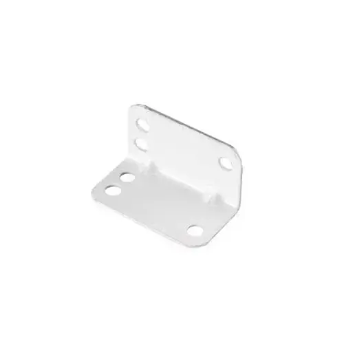 Large Corner Brace, 1-3/4 in W, 1 in H, Steel, 19 ga Thick Material White - pack of 10