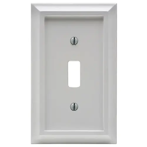 Wallplate, 1 -Gang, Wood, White