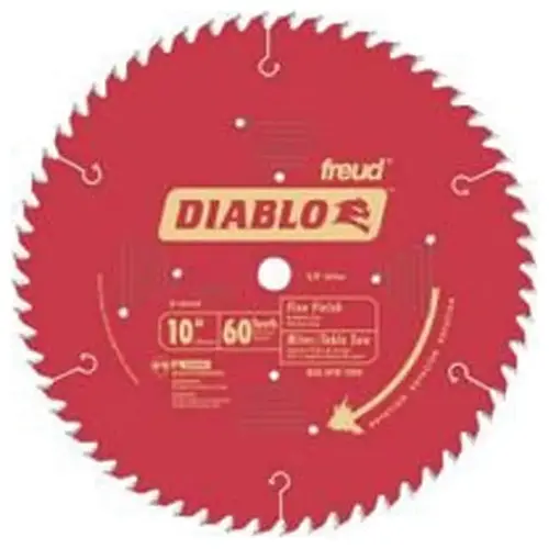 Circular Saw Blade, 10 in Dia, 5/8 in Arbor, 60-Teeth, Carbide Cutting Edge Perma-Shield