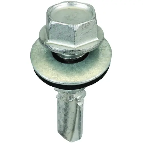 Acorn SW-L1478G250 Lap Screw, #14 Thread, Hex Drive, Self-Tapping Point, Galvanized Steel, 250 BAG Silver