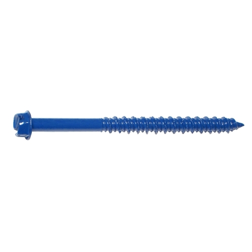 10534 Masonry Screw, 1/4 in Dia, 3-1/4 in L, Steel Blue Ruspert - pack of 10