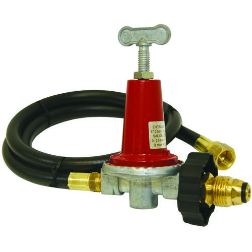 Regulator and LPG Hose, 3/8 in Connection, 48 in L Hose