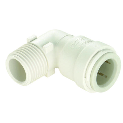 Pipe Elbow, 1 in, 90 deg Angle, Polysulfide, Off-White, 100 psi Pressure