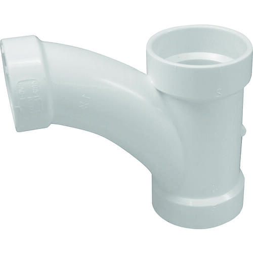 Reducing Combination Tee Pipe Wye, 3 x 3 x 1-1/2 in, Hub, PVC, White, SCH 40 Schedule
