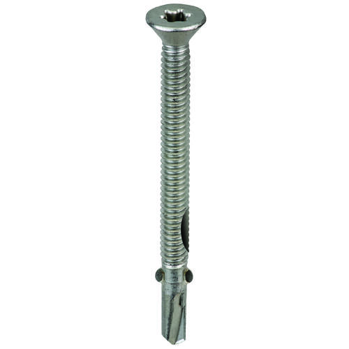 Screw, #14 Thread, Star Drive, Self-Tapping, Winged Point, Galvanized Steel, 250 BAG