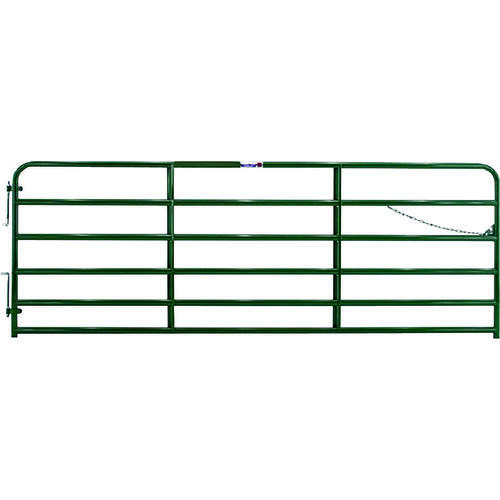Safety Gate, 8 ft W Gate, 52 in H Gate, Steel Frame, Green