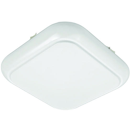 Light Fixture, 120 V, 14 W, LED Lamp, 1000 Lumens Lumens, 4000 K Color Temp, White Fixture