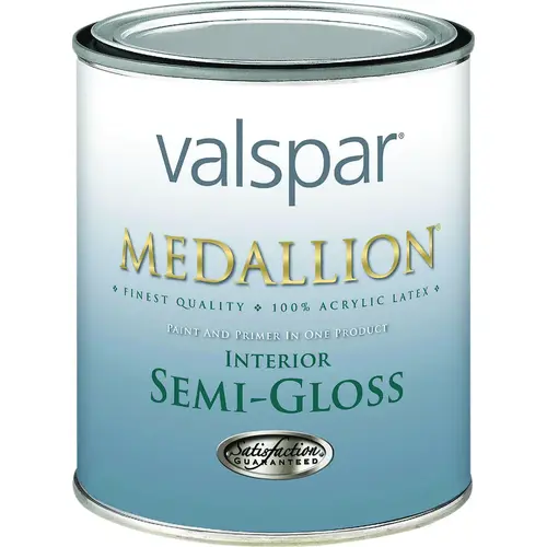 Medallion 24051QT Interior Paint, Semi-Gloss, Clear, 1 qt