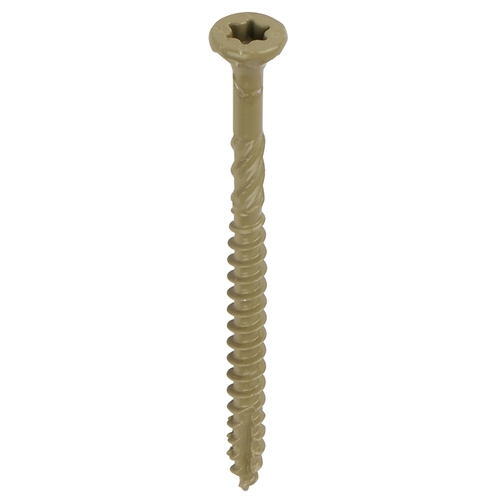 GRK Fasteners 19159/19158 DECK ELITE 19158 Deck Screw, #9 Thread, 1-5/8 in L, Coarse, W-Cut Thread, Bugle Head, Star Drive, Steel Tan - pack of 540