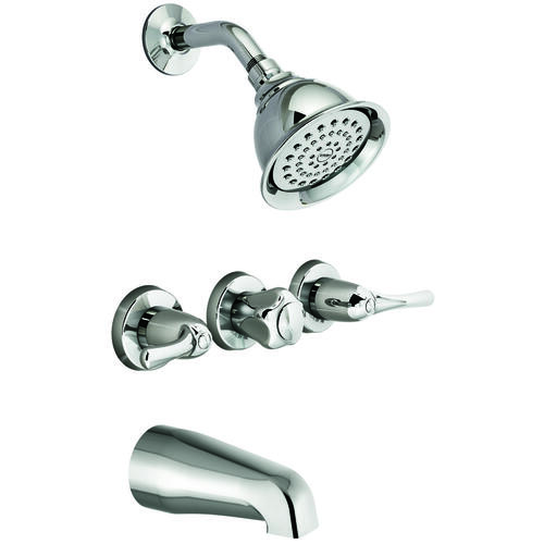 TUB-SHOWER FAUCET 3-HNDL CHRM Chrome