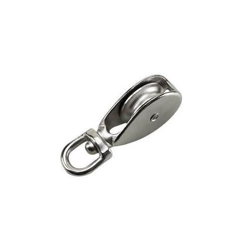 Pulley, 40 lb Working Load, Swivel Attachment, Chrome