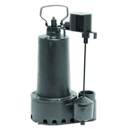 Sump Pump, 7.6 A, 120 V, 0.33 hp, 1-1/2 in Outlet, 60 gpm, Iron