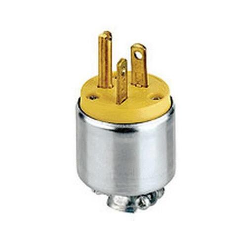 Armored Plug, 2 -Pole, 20 A, 125 V, NEMA: NEMA 5-15P, Yellow