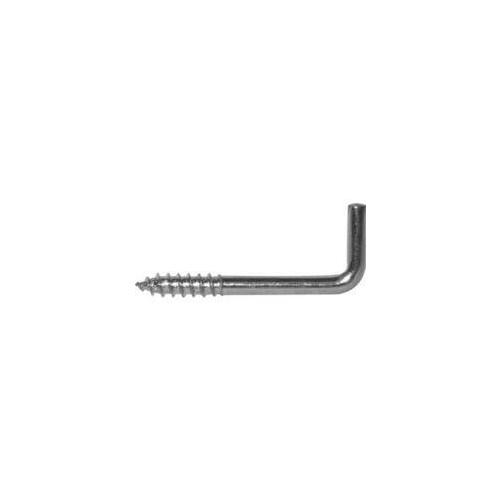 Cornice Screw Hook, 2 in L, Zinc - pack of 6