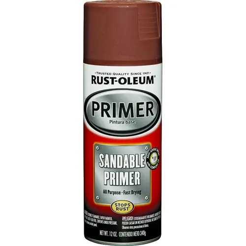 AUTOMOTIVE Sandable Primer Spray, Red, 12 oz, Aerosol Can