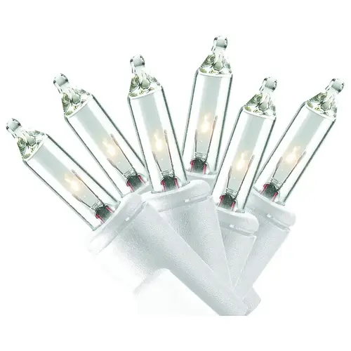 Light Set, Christmas, 120 V, 20.4 W, 50-Lamp, Incandescent Lamp, Clear Lamp, 11.54 ft L - pack of 12