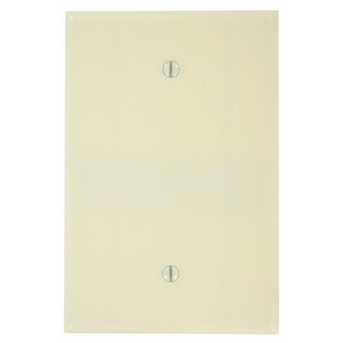 86114 Blank Wallplate, 3-1/2 in L, 5-1/4 in W, 1/4 in Thick, 1 -Gang, Thermoset Plastic, Ivory, Smooth