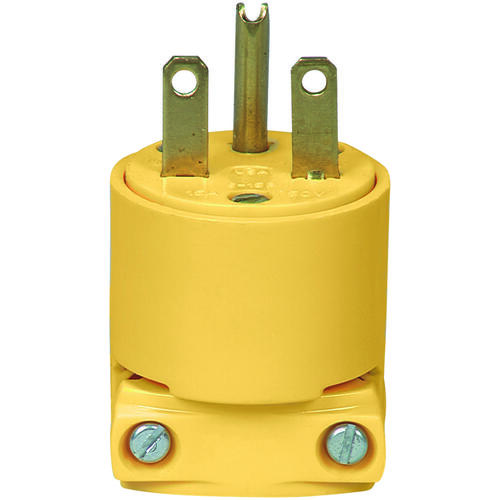 Eaton 4866-BOX Electrical Plug, 2 -Pole, 15 A, 250 V, NEMA: NEMA 6-15, Yellow