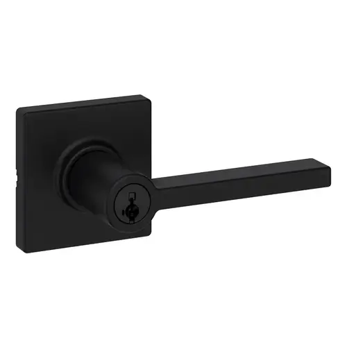 Casey Elements Series Entry Lever, Grade 3 Grade, Keyed Key, Aluminum, Matte Black, KW1, SC1 Keyway