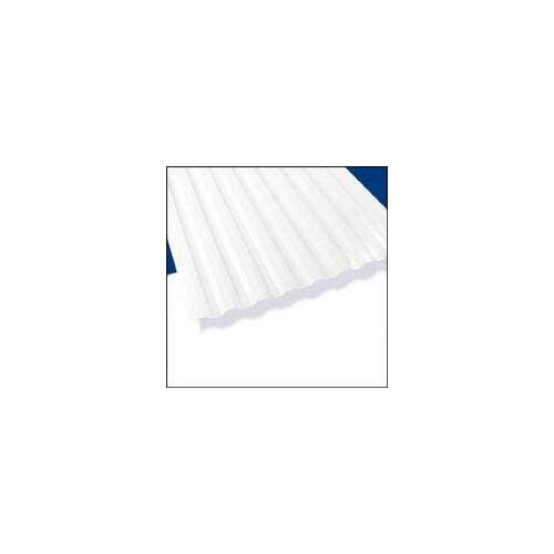 Corrugated Panel, 10 ft L, 26 in W, Greca 76 Profile, 0.032 in Thick Material, Polycarbonate, Opal White - pack of 10