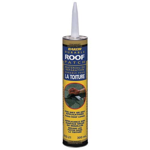 Dry/Wet Roofing Patch, Black, Liquid, 300 mL Cartridge