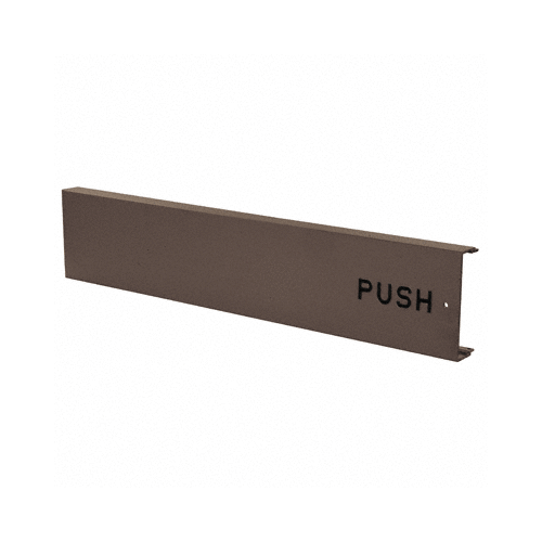 Dark Bronze Right Hand Reverse Push Pad Engraved with Push for 3100 Series Mid Panel Panic Exit Device