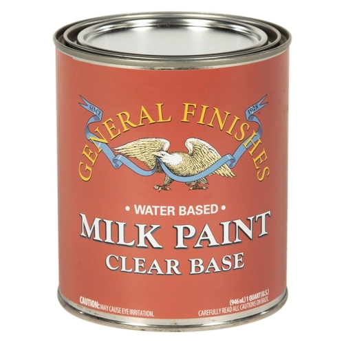 GENERAL FINISHES QCS Milk Paint, Flat, Clear, 1 qt Can