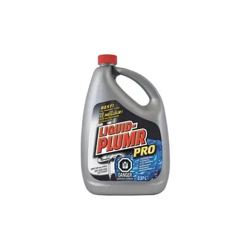 Clog Remover, Liquid, Pale Yellow, Bleach, 2.37 L Bottle