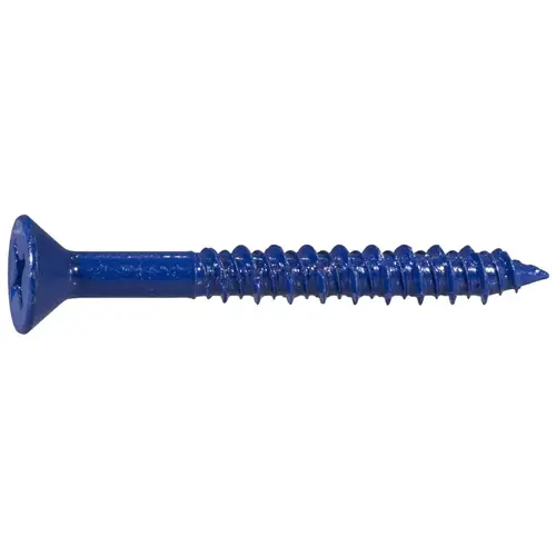 10542 Masonry Screw, 1/4 in Dia, 2-1/4 in L, Steel Blue Ruspert - pack of 20