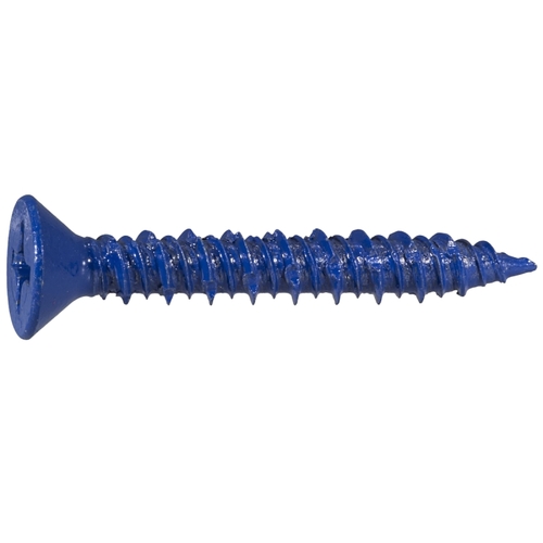 10541 Masonry Screw, 1/4 in Dia, 1-3/4 in L, Steel Blue Ruspert - pack of 25