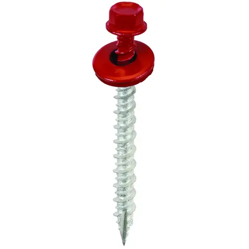 Acorn SW-MW2CR250 Screw, #9 Thread, High-Low, Twin Lead Thread, Hex Drive, Self-Tapping, Type 17 Point Crimson
