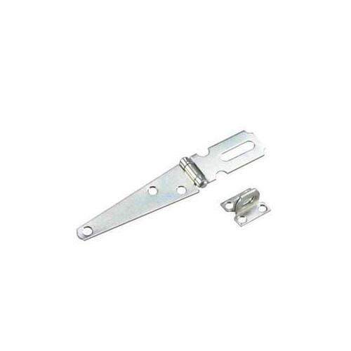 Strap Hinge Hasp, 132.5 mm L, 27.8 mm W, Steel, Zinc