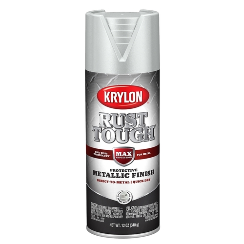 KRYLON K09232008 Rust Tough Enamel, Metallic, Silver, 12 Oz, Can