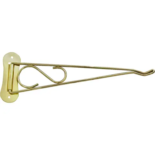 Landscapers Select GB0193L Planter Bracket, 10-3/8 L, Steel, Brass, Wall Mount Mounting