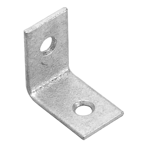 Corner Brace, 1/2 in W, 1 in H, Steel, Galvanized, 2 mm Thick Material