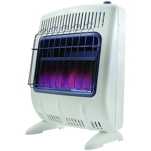 Vent-Free Blue Flame Gas Heater, 20 lb Fuel Tank, Propane, 30000 Btu, 750 sq-ft Heating Area