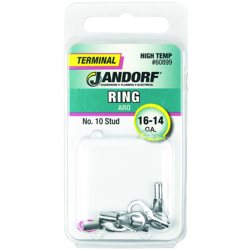 Jandorf 60899 Ring Terminal, 16 to 14 AWG Wire, #10 Stud