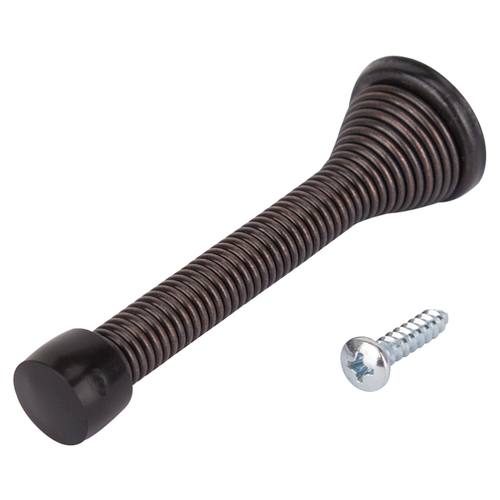 Heavy-Duty Spring, 5/16 in Dia Base, 3-1/8 in Projection, Plastic & Steel, Venetian Bronze