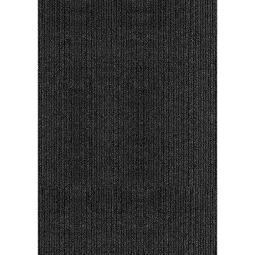 Multy Home MT1006110EA Platinum MT Carpet, 45 ft L, 36 in W, Runner, Ribbed Pattern, Polyester Rug, Charcoal